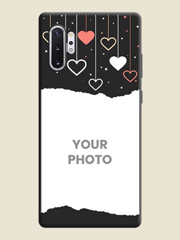 Custom Love Hangings with Splash Wave Picture on Space Black Custom Soft Matte Phone Back Cover - Galaxy Note 10 Plus - alternate view