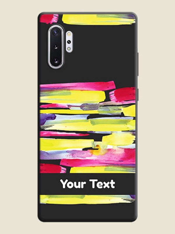 Custom Brush Coloured on Space Black Personalized Soft Matte Phone Covers - Galaxy Note 10 Plus - alternate view