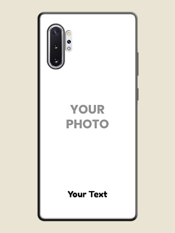 Custom Full Single Pic Upload With Text On Space Black Personalized Soft Matte Phone Covers -Samsung Galaxy Note 10 Plus - alternate view