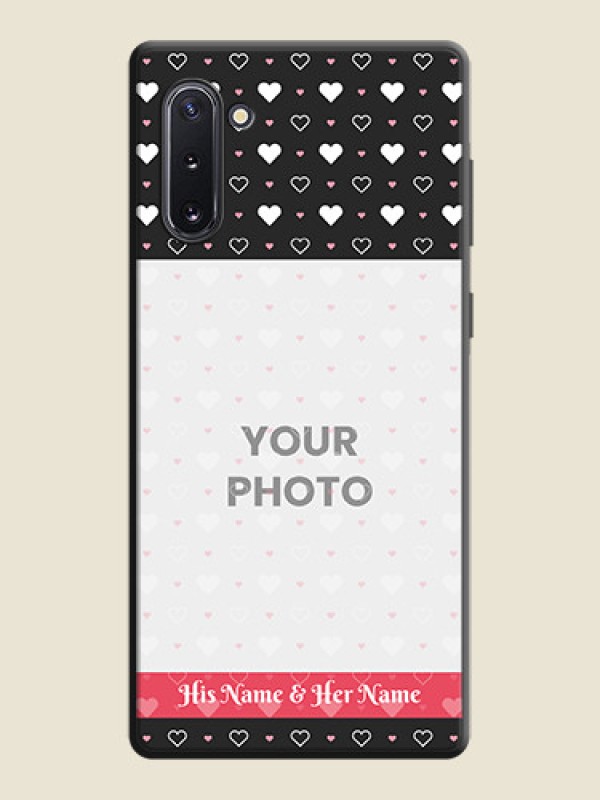 Custom White Color Love Symbols with Text Design - Photo on Space Black Soft Matte Phone Cover - Galaxy Note 10 - alternate view