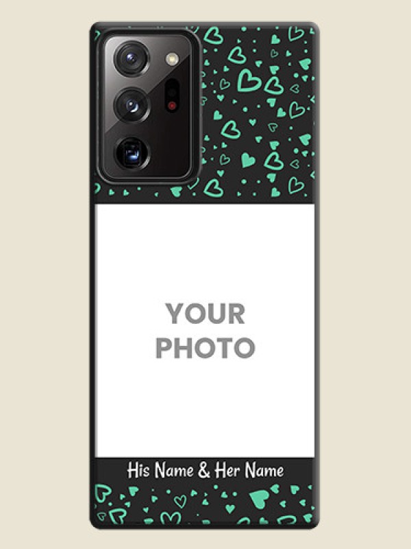 Custom Sea Green Indefinite Love Pattern - Photo on Space Black Soft Matte Mobile Cover - Galaxy Note 20 Ultra - alternate view