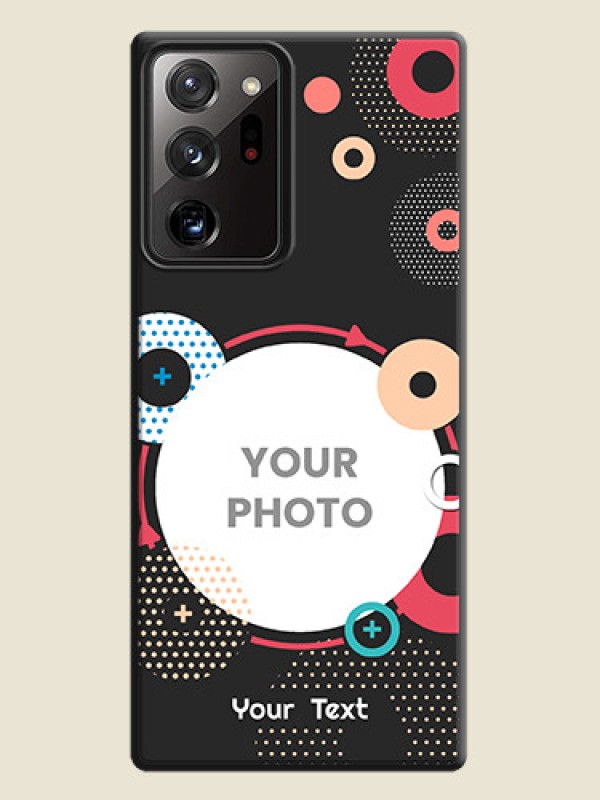 Custom Multicoloured Round Image on Personalised Space Black Soft Matte Cases - Galaxy Note 20 Ultra - alternate view