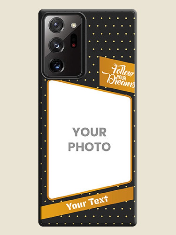 Custom Follow Your Dreams with White Dots on Space Black Custom Soft Matte Phone Cases - Galaxy Note 20 Ultra - alternate view