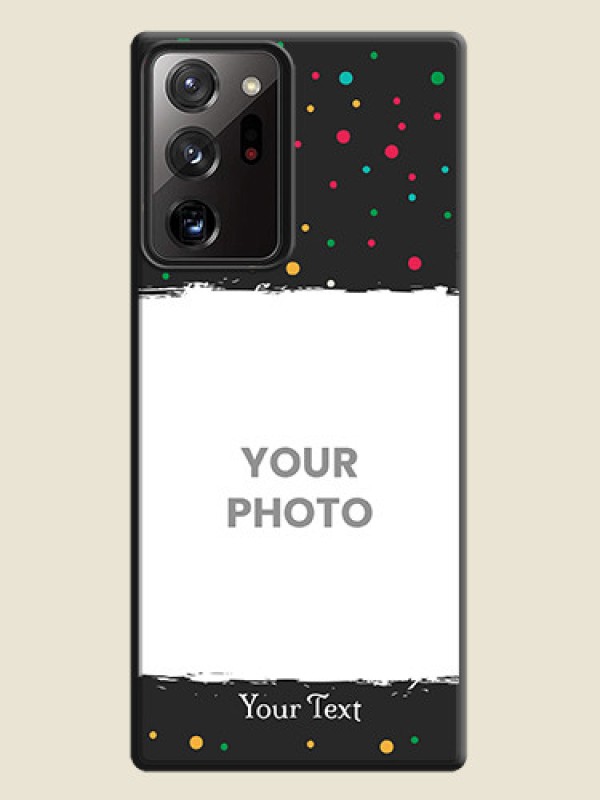 Custom Multicolor Dotted Pattern with Text on Space Black Custom Soft Matte Phone Back Cover - Galaxy Note 20 Ultra - alternate view