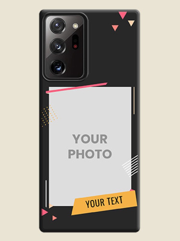 Custom Photo Frame with Triangle Small Dots - Photo on Space Black Soft Matte Back Cover - Galaxy Note 20 Ultra - alternate view