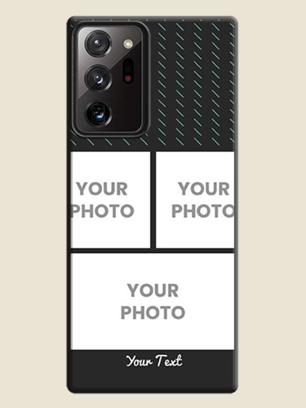Custom Cross Dotted Pattern with 2 Image Holder  on Personalised Space Black Soft Matte Cases - Galaxy Note 20 Ultra - alternate view
