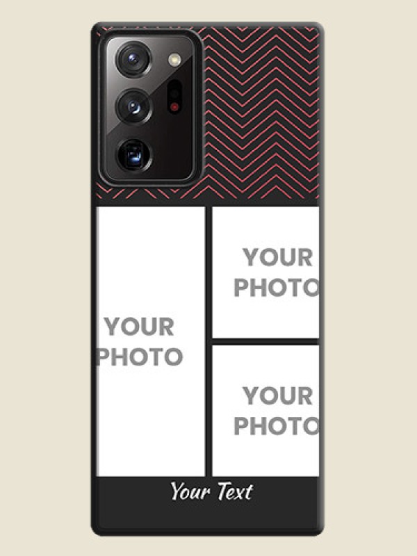 Custom Wave Pattern with 3 Image Holder on Space Black Custom Soft Matte Back Cover - Galaxy Note 20 Ultra - alternate view