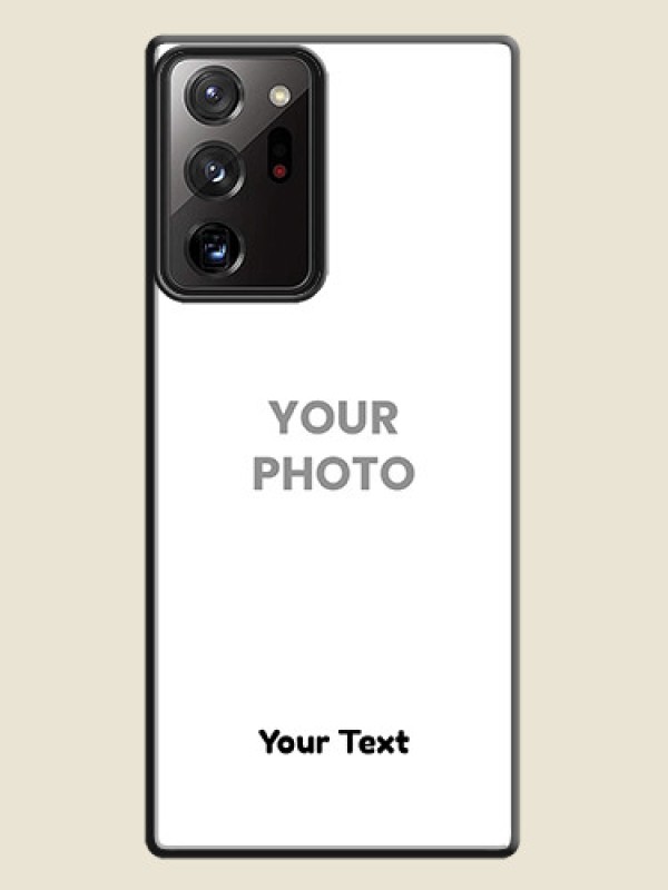 Custom Full Single Pic Upload With Text On Space Black Personalized Soft Matte Phone Covers -Samsung Galaxy Note 20 Ultra - alternate view