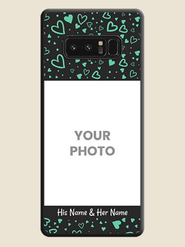 Custom Sea Green Indefinite Love Pattern on Photo on Space Black Soft Matte Mobile Cover - Galaxy Note 8 - alternate view