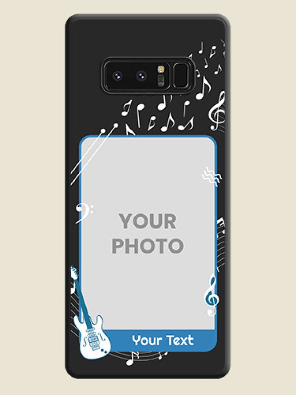 Custom Musical Theme Design with Text on Photo on Space Black Soft Matte Mobile Case - Galaxy Note 8 - alternate view