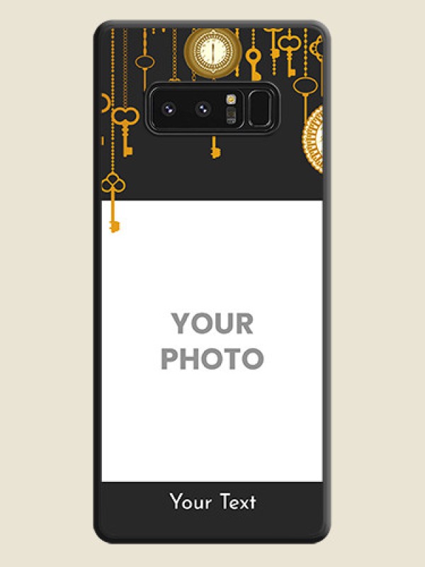 Custom Decorative Design with Text on Space Black Custom Soft Matte Back Cover - Galaxy Note 8 - alternate view