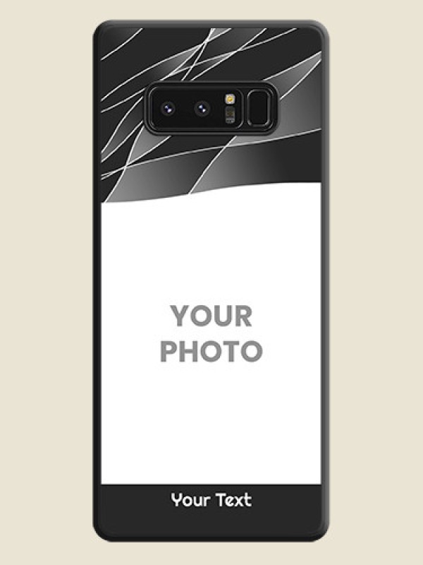 Custom Mixed Wave Lines on Photo on Space Black Soft Matte Mobile Cover - Galaxy Note 8 - alternate view