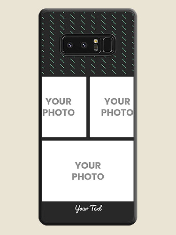 Custom Cross Dotted Pattern with 2 Image Holder  on Personalised Space Black Soft Matte Cases - Galaxy Note 8 - alternate view