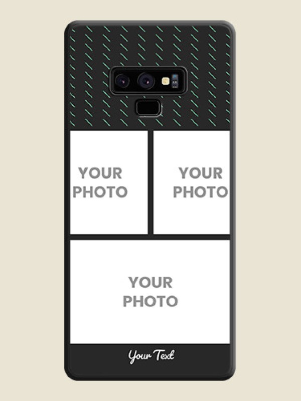Custom Cross Dotted Pattern with 2 Image Holder  on Personalised Space Black Soft Matte Cases - Galaxy Note 9 - alternate view