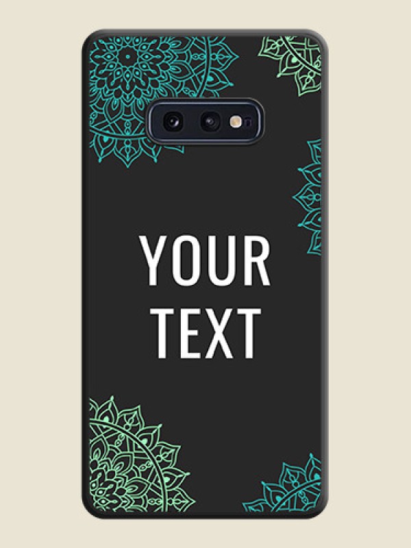 Custom Your Name with Floral Design on Space Black Custom Soft Matte Back Cover - Galaxy S10E - alternate view
