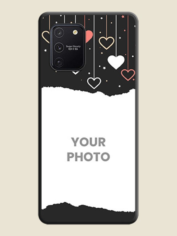 Custom Love Hangings with Splash Wave Picture on Space Black Custom Soft Matte Phone Back Cover - Galaxy S10 Lite - alternate view