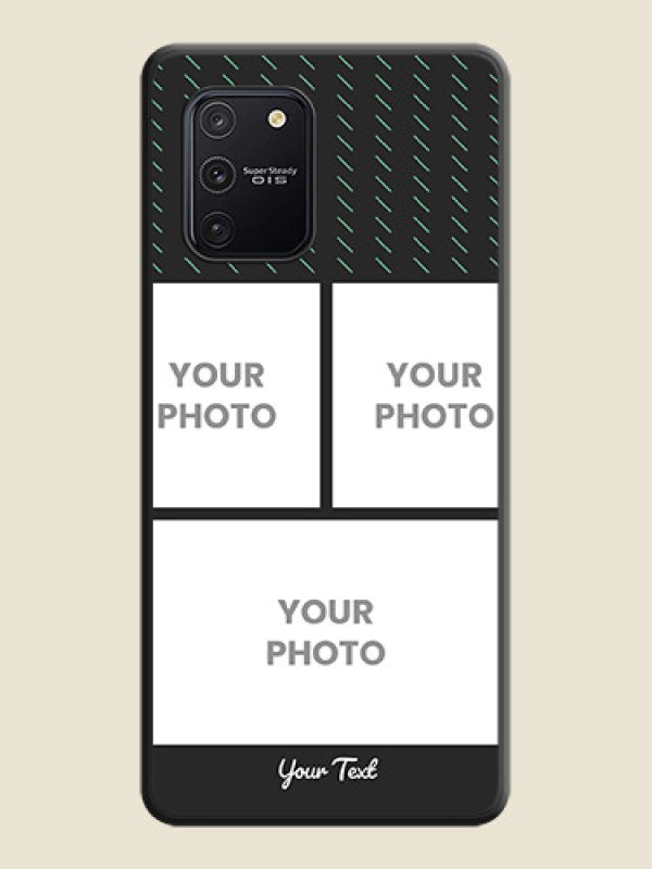 Custom Cross Dotted Pattern with 2 Image Holder  on Personalised Space Black Soft Matte Cases - Galaxy S10 Lite - alternate view