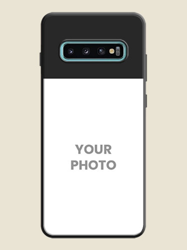 Custom Image Upload With Space Black Color On Custom Soft Matte Mobile Back Cover - Samsung Galaxy S10 Plus - alternate view