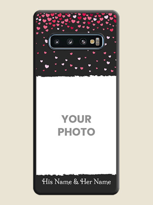Custom Fall in Love with Your Partner  on Photo on Space Black Soft Matte Phone Cover - Galaxy S10 - alternate view