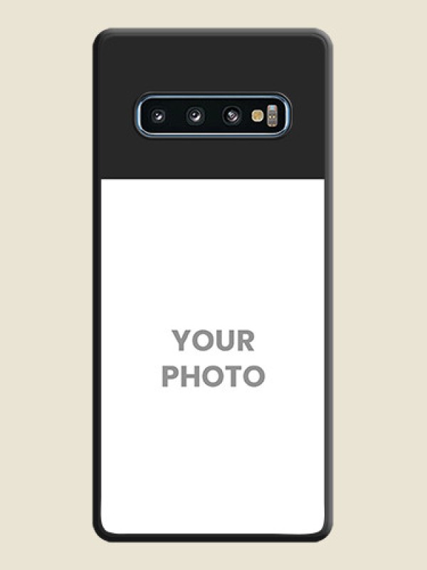 Custom Image Upload With Space Black Color On Custom Soft Matte Mobile Back Cover - Samsung Galaxy S10 - alternate view
