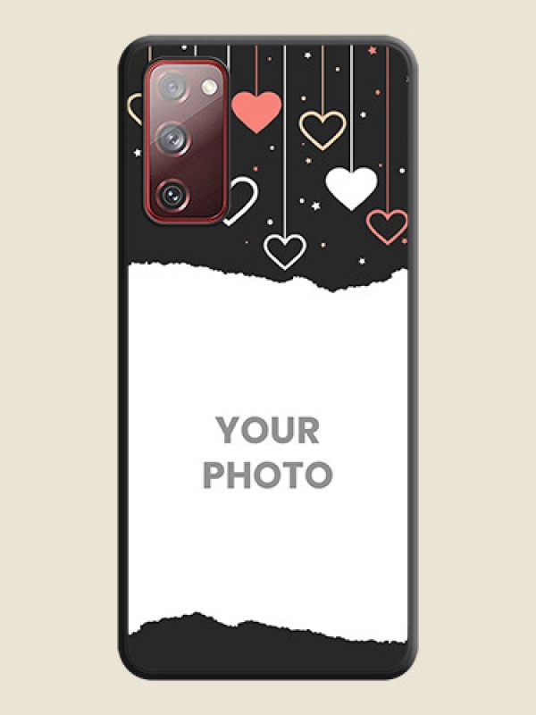 Custom Love Hangings with Splash Wave Picture on Space Black Custom Soft Matte Phone Back Cover - Galaxy S20 FE 5G - alternate view