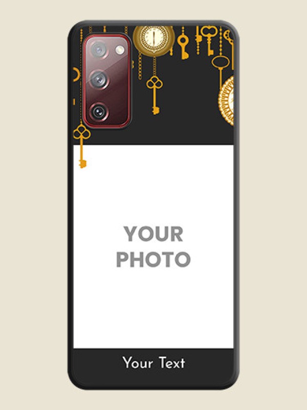 Custom Decorative Design with Text on Space Black Custom Soft Matte Back Cover - Galaxy S20 FE 5G - alternate view