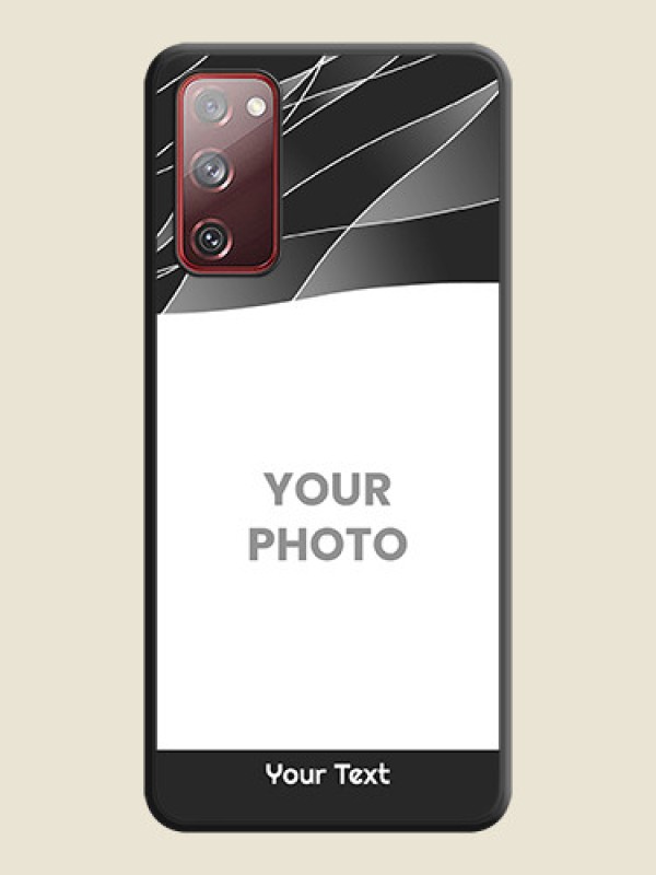 Custom Mixed Wave Lines on Photo on Space Black Soft Matte Mobile Cover - Galaxy S20 FE 5G - alternate view