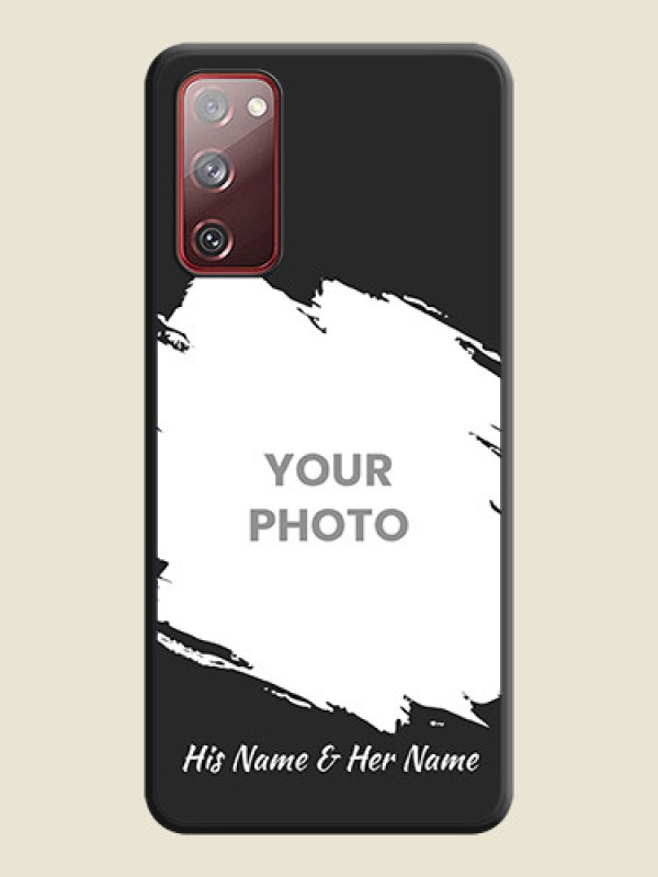 Custom Grunge Brush Strokes on Photo on Space Black Soft Matte Back Cover - Galaxy S20 FE 5G - alternate view