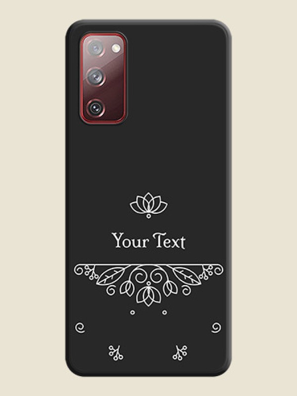 Custom Lotus Garden Custom Text On Space Black Personalized Soft Matte Phone Covers -Samsung Galaxy S20 Fe 5G - alternate view