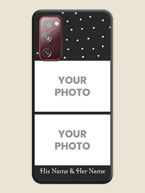 Custom Miniature Love Symbols with Name on Space Black Custom Soft Matte Back Cover - Galaxy S20 FE - alternate view