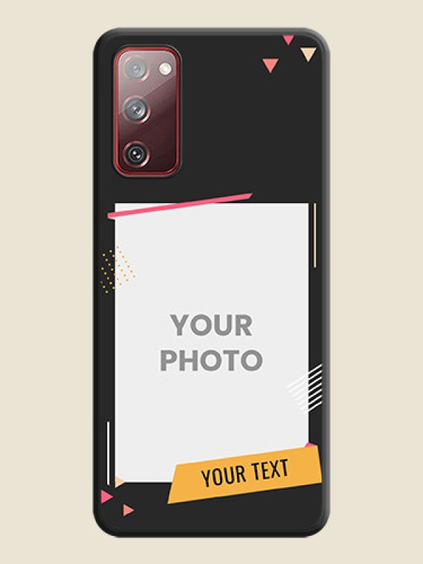 Custom Photo Frame with Triangle Small Dots on Photo on Space Black Soft Matte Back Cover - Galaxy S20 FE - alternate view