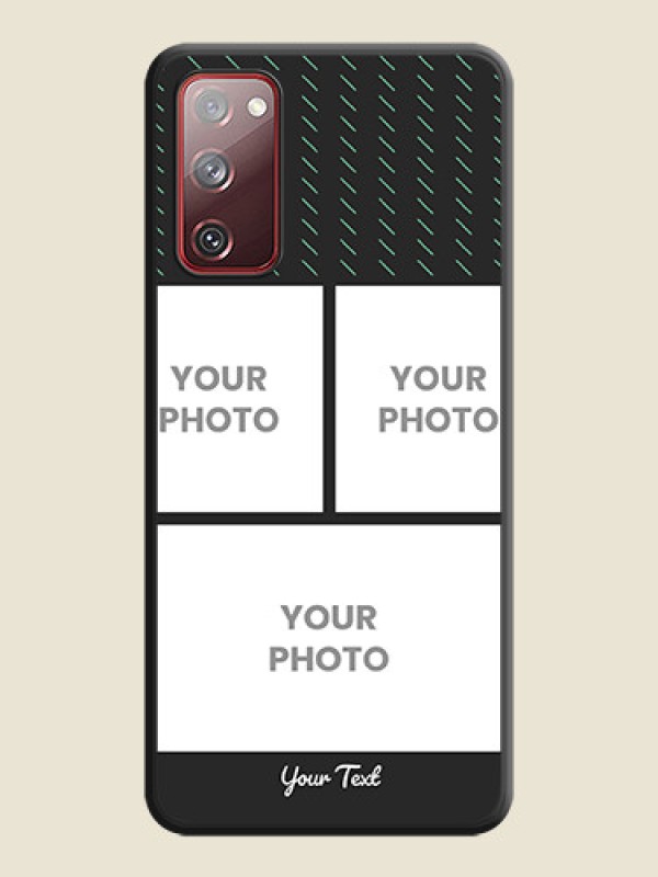 Custom Cross Dotted Pattern with 2 Image Holder  on Personalised Space Black Soft Matte Cases - Galaxy S20 FE - alternate view