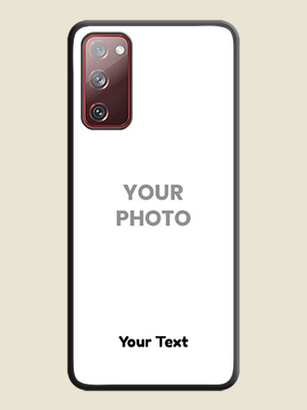 Custom Full Single Pic Upload With Text On Space Black Personalized Soft Matte Phone Covers -Samsung Galaxy S20 Fe - alternate view