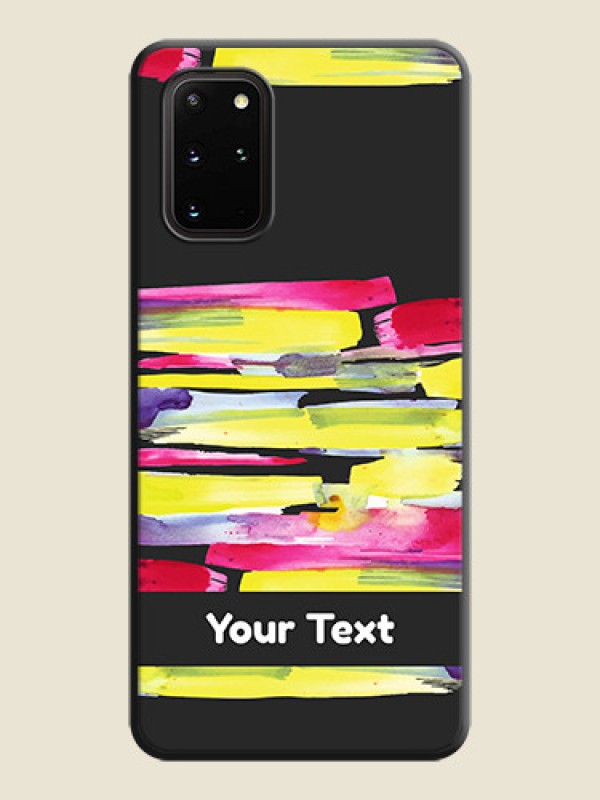 Custom Brush Coloured on Space Black Personalized Soft Matte Phone Covers - Galaxy S20 Plus - alternate view
