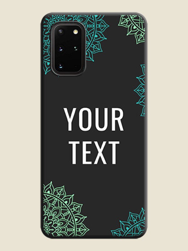 Custom Your Name with Floral Design on Space Black Custom Soft Matte Back Cover - Galaxy S20 Plus - alternate view
