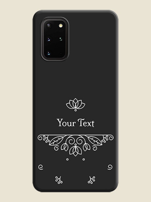 Custom Lotus Garden Custom Text On Space Black Personalized Soft Matte Phone Covers -Samsung Galaxy S20 Plus - alternate view
