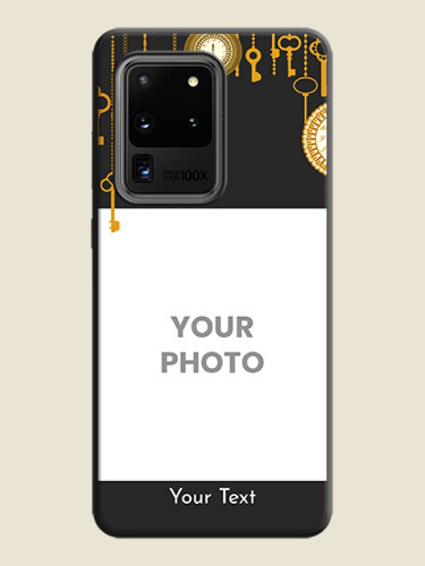 Custom Decorative Design with Text on Space Black Custom Soft Matte Back Cover - Galaxy S20 Ultra - alternate view