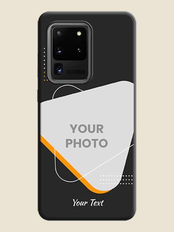 Custom Yellow Triangle - Photo on Space Black Soft Matte Phone Cover - Galaxy S20 Ultra - alternate view