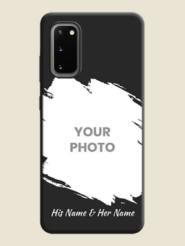 Custom Grunge Brush Strokes - Photo on Space Black Soft Matte Back Cover - Galaxy S20 - alternate view