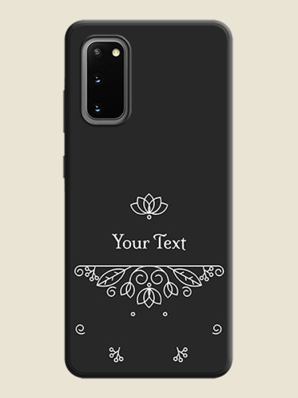 Custom Lotus Garden Custom Text On Space Black Personalized Soft Matte Phone Covers -Samsung Galaxy S20 - alternate view