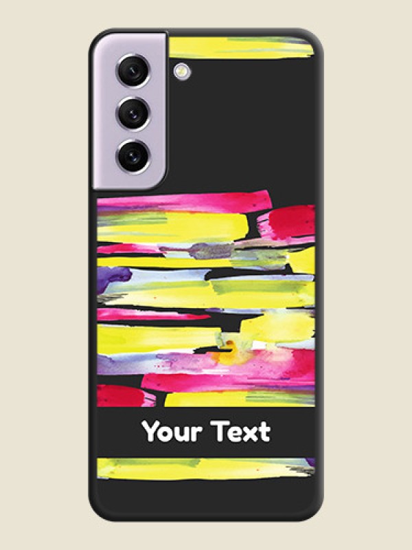 Custom Brush Coloured on Space Black Personalized Soft Matte Phone Covers - Galaxy S21 FE 5G - alternate view