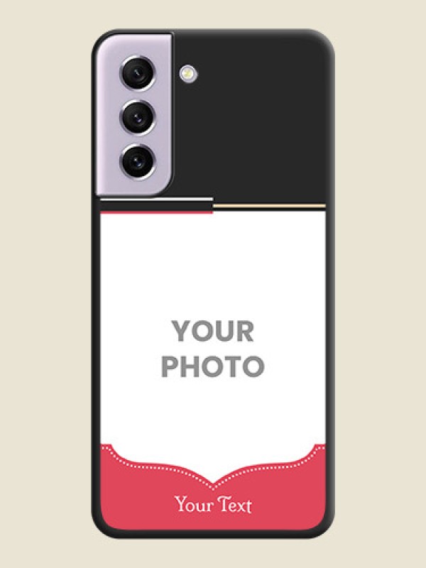 Custom Classic Plain Design with Name on Photo on Space Black Soft Matte Phone Cover - Galaxy S21 FE 5G - alternate view