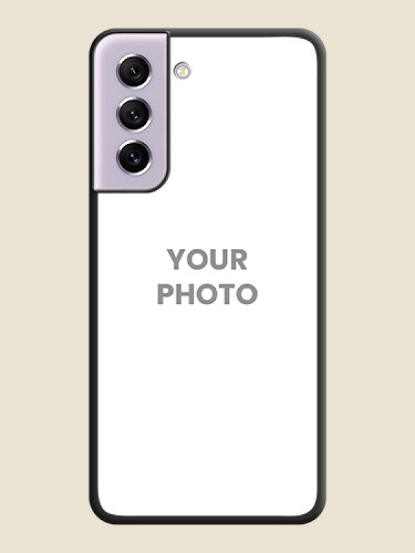 Custom Full Single Pic Upload On Space Black Personalized Soft Matte Phone Covers -Samsung Galaxy S21 Fe 5G - alternate view