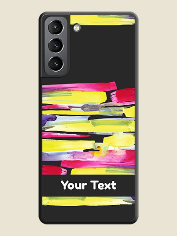 Custom Brush Coloured on Space Black Personalized Soft Matte Phone Covers - Galaxy S21 Plus - alternate view