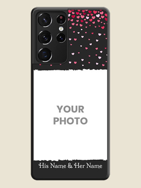 Custom Fall in Love with Your Partner  on Photo on Space Black Soft Matte Phone Cover - Galaxy S21 Ultra - alternate view