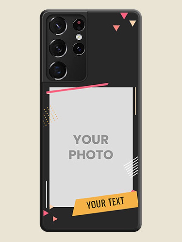 Custom Photo Frame with Triangle Small Dots on Photo on Space Black Soft Matte Back Cover - Galaxy S21 Ultra - alternate view