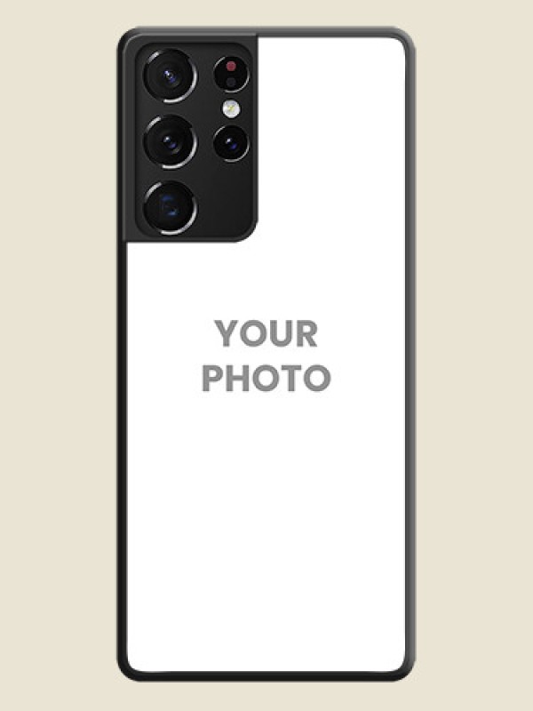 Custom Full Single Pic Upload On Space Black Personalized Soft Matte Phone Covers -Samsung Galaxy S21 Ultra - alternate view