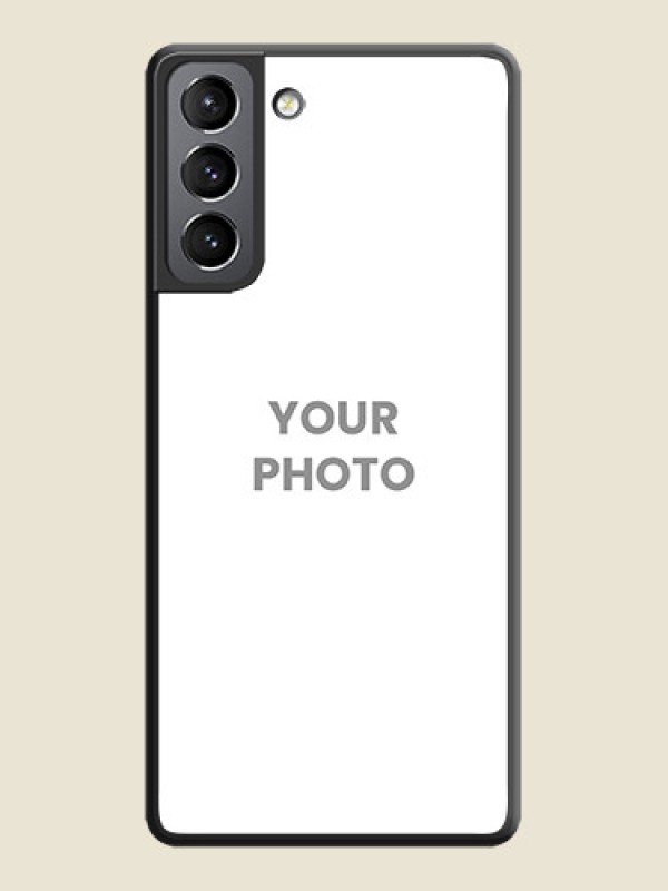 Custom Full Single Pic Upload On Space Black Personalized Soft Matte Phone Covers -Samsung Galaxy S21 - alternate view