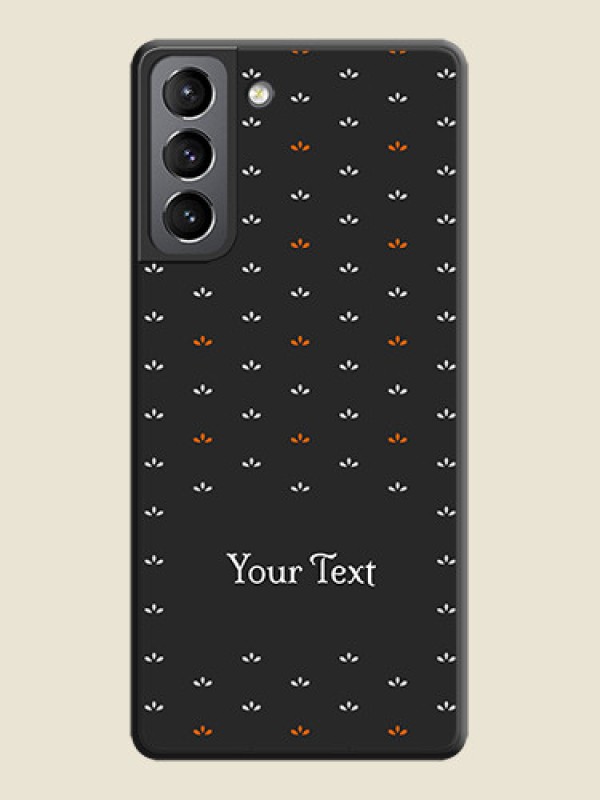 Custom Simple Pattern With Custom Text On Space Black Personalized Soft Matte Phone Covers -Samsung Galaxy S21 - alternate view