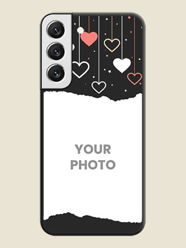 Custom Love Hangings with Splash Wave Picture on Space Black Custom Soft Matte Phone Back Cover - Galaxy S22 5G - alternate view